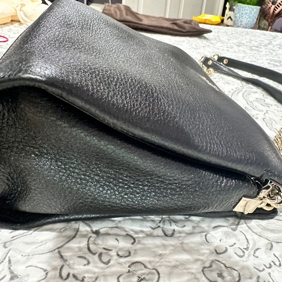 Kate Spade - Black Leather Shoulder / Crossbody Bag - has a little sparkle - Picture 8 of 11